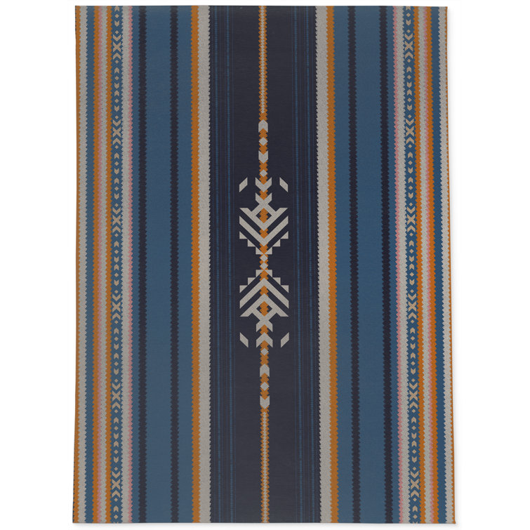 Union Rustic Abriam Blue/Orange Indoor/Outdoor Rug Wayfair